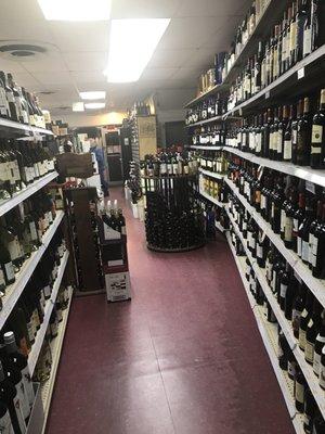 Large selection of wines