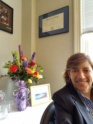 After a challenging but ultimately successful Mediation, I received these wonderful flowers and champagne from my happy client.