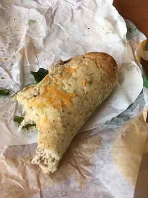 Italian herb and cheese bread. I thought they may have changed their recipe and that was why it was so light but no it was very doughy.