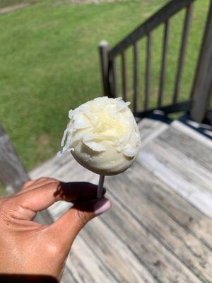 Coconut cake pop