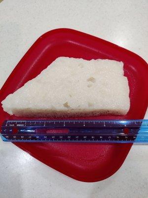 A piece of Rice Cake - about six inches on the longest side