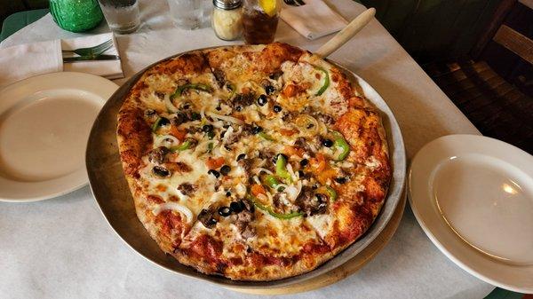 Veggie and Beef Pizza