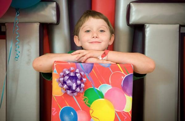 B-day boy with presents