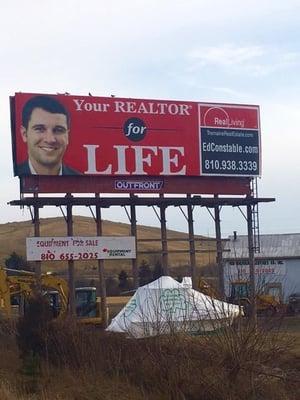 Billboard Photo on US 23 as you leave Fenton. Your Realtor for LIFE