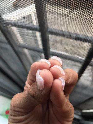 You can see the thickness in each nail.