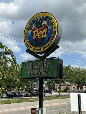 Exterior signage from the street