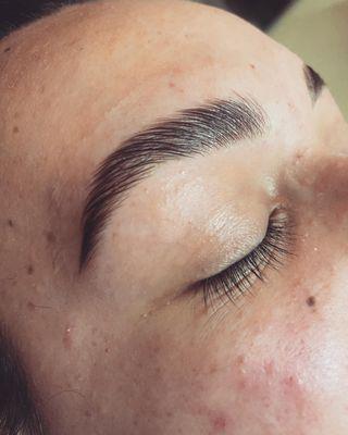 After brow lamination