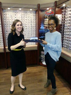 Congratulations Kailey for winning the April sunglasses drawing! We appreciate the support.