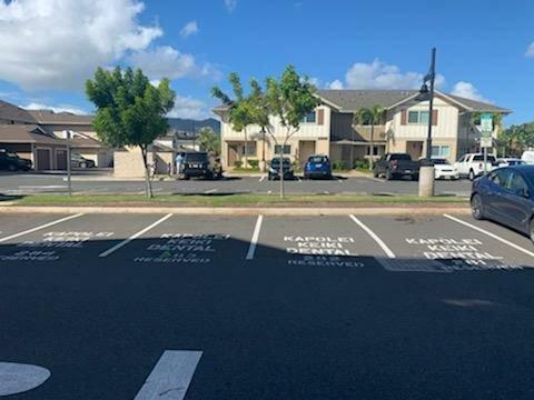 Free parking...stalls say Kapolei Keiki Dental which was the former tenant.  I'm sure this will be changed