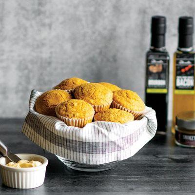 Replace the oil in the cornbread mix with our Maple-Wood Smoked Bacon Infused Olive Oil and top with our sweet and bourbon-y butter.