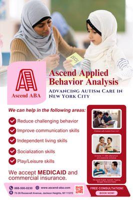 We provide ABA services to children with autism from 2 to 21 years old all over NYC and in your preferred languages. I got your email from P