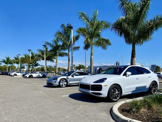 Cayenne Coupe Turbo on display