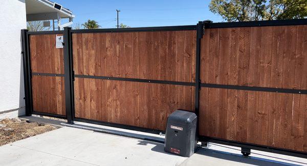 fabricated and installed gate with opener