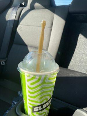 Drum stick Slurpee straw!