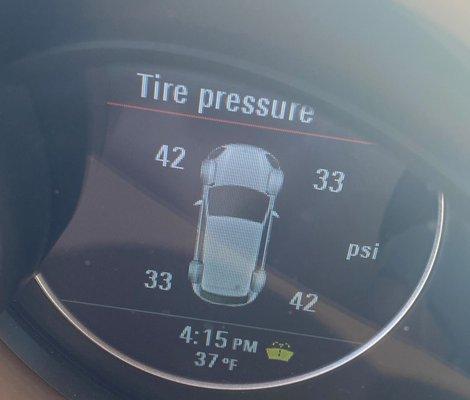 Safety Issue - Tire pressure incorrect after installation by Les Schwab.  Be sure to check yourself after service!