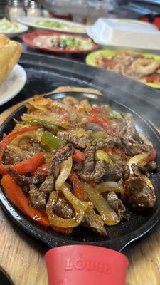 Steak fajitas