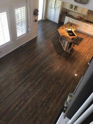 Red Oak stained Jacobean and Gray in Littleton