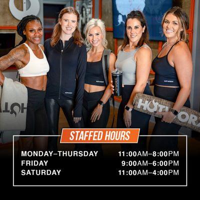 We are a 24 hour facility for the members!! Staff is there to help you at these posted times for sales and assistance. Feel free to email us