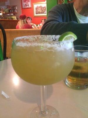 Medium size Texas Margarita ... Should have stopped at one. REALLY good.