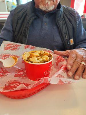 This small container is a $5.19 "bowl" of Chilli.