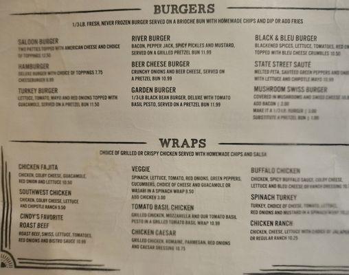 Menu as of August 24, 2023 photo 1 of 3