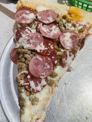 Meat lovers pizza