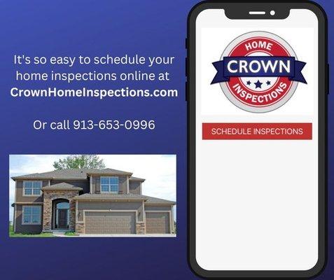 Book your Crown Home Inspection online at CrownHomeInspections.com