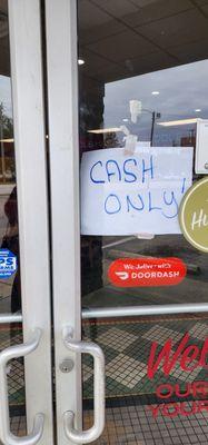 Cash Only on the door