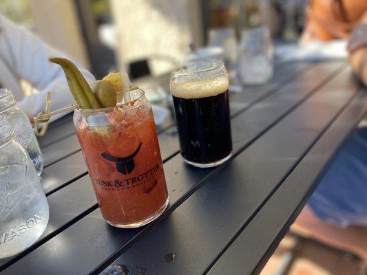 Bloody Mary and Onyx Stout