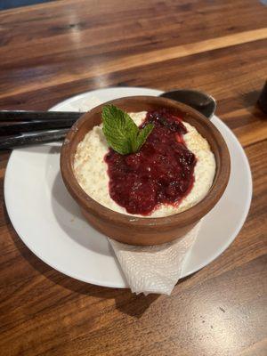 Bruléed rice pudding