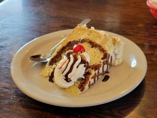 Very good Tres Leches cake, but oddly served with an ice tea spoon.