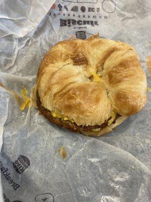 Sausage and cheese croissant, yum!