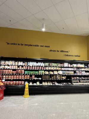 Quote near deli cooler!