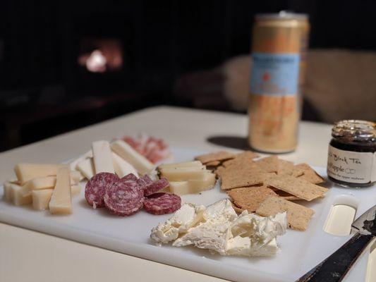 A cheese plate that Galena Wine and Cheese helped us pick out.