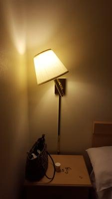 The light next to my bed just after I walked in the room!