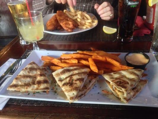 Maspeth Chicken Panini and Sweet Potato Fries from brunch menu.