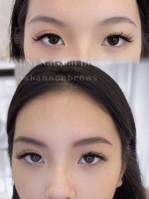 Nano brows hair-like strokes