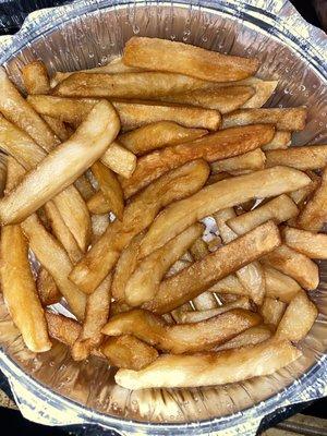 Double fried, oily fries