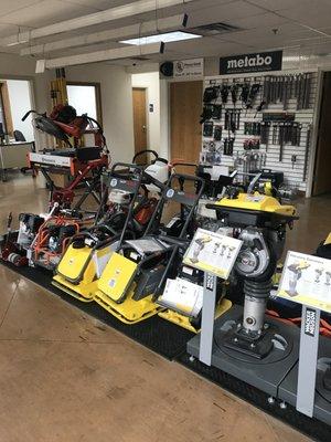 Concrete cutting saws, plate tampers and rammers in stock! Brands we carry: Core Cut, Husqvarna, Stihl, Wacker, Bomag and Gorilla