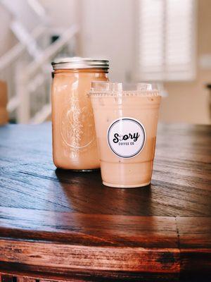 Latte Bar Jar + Iced Whiskey Latte