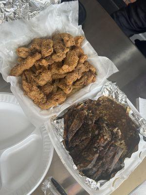 Catfish and Jerk Chicken