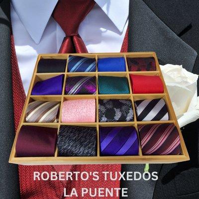 Elegant assortment of suit ties.