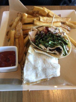 Chicken and Brie wrap $22