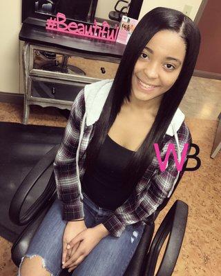 Full Sew In using Whitney B Hair Extensions!