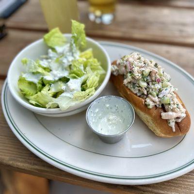 Shrimp roll with side salad (blue cheese dressing)