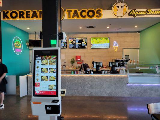 The kiosk at Kotaco eatery(Korean Tacos)