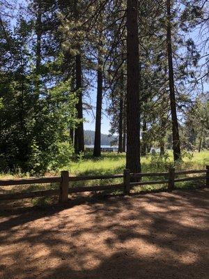 View of the lake from the day use picnic area of Hazel site