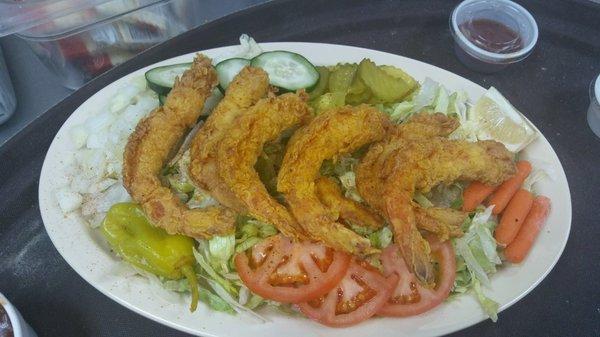 Fried Shrimp Salad.