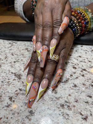 Long nails design