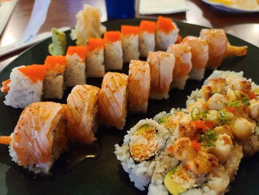 L-R: Alaska, Kangnam worth seared salmon,  & BSCR